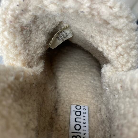 Blondo Leopard Print Booties Womens 9 Leather Faux Fur Waterproof Boho Cozycore - Picture 4 of 9